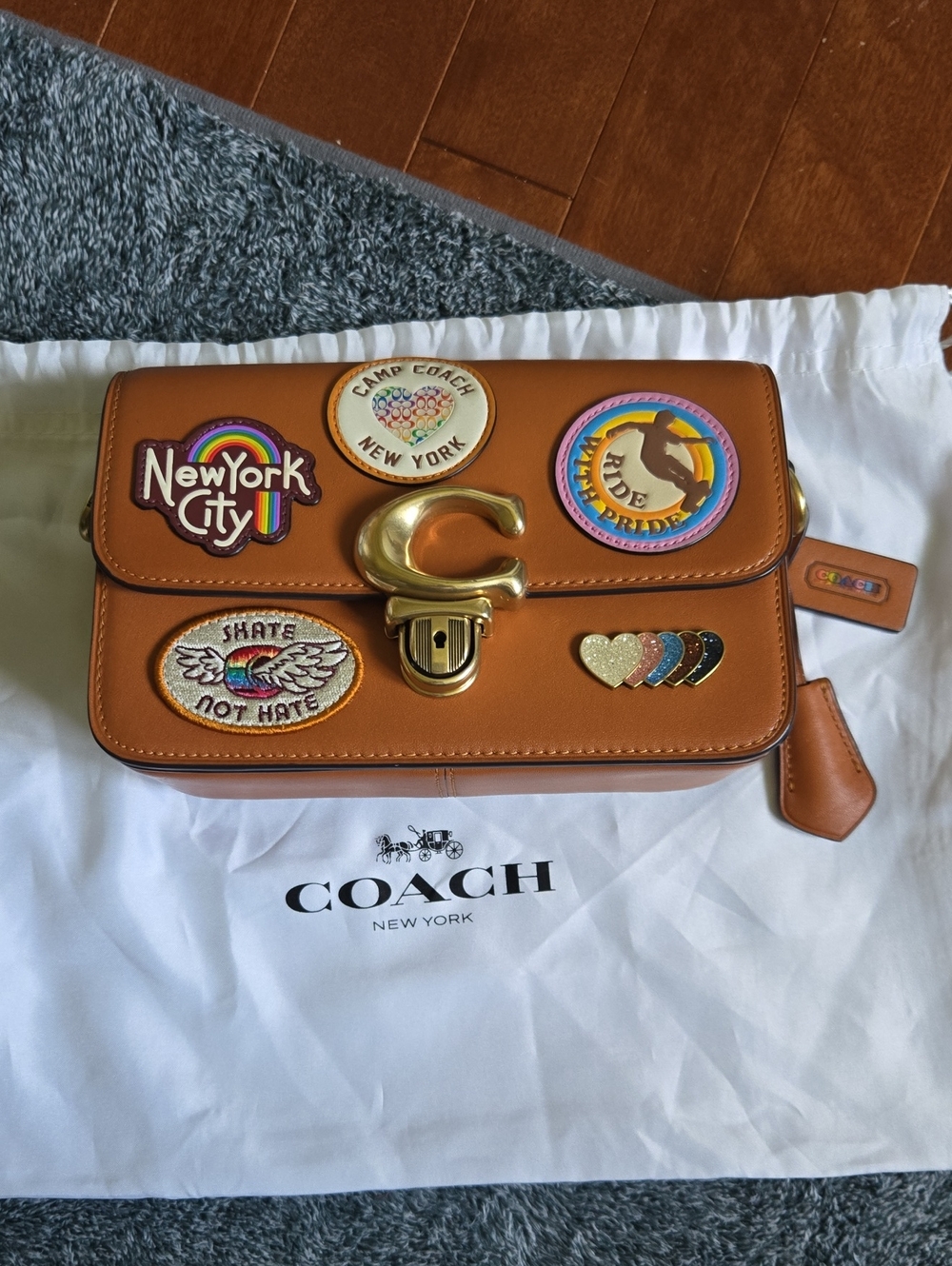 Coach Pride Studio 19 Shoulder Bag With Patches - Picture 1 of 8